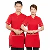 summer Restaurant Kitchen Hotel Hot Pot Cook Waiter Uniforms Fi Elegant Men and Women Waiter Workwear Chef Tooling Overall l3Na#