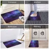 Badmattor Mat Kök dusch Dörr lila Galaxy Foot Starry Sky Retro toalett snabb torr anti slip design badrumsmatta