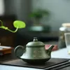 230CC Real Handmade Green Kettle Yixing Purple Clay Teapot Puer Tea Set Kung Fu Zisha Teaware 240315