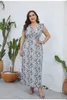 Casual Jurken Boheemse Bloemen A-lijn Jurk Voor Vrouwen Mouwloze V-hals Strand Vakantie Zonnejurk 2024 Zomer Hoge Taille Plus Size 4XL