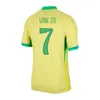 2024 Brazilië Heren Voetbalshirt VINI JR RICHARLISON #4 BREMER DANILO RODRYGO YAN COUTO Home Away Home Away GK Voetbalshirts Volwassen Uniformen