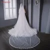 topqueen V129 Wedding Veil Short Leaf Vine Applique Edge Plain Bridal Veils One Laye Elegant Rochii Wedding Accories Border n9R7#