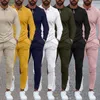 Tute da uomo 2 pezzi Tuta da uomo Autunno Felpa con cerniera Adddstring Pantaloni da uomo Manica lunga Slim Fit Jogger Running Sportswear S Dhsyb