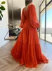 Bridalaffair Pleat Tulle Princ Prom Gown V-ringen LG Puff Sleeve Plus Size Size Evening Gown Elegant Dr Women for Wedding Party U6GC#