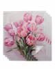 Placemats Roze Tulpen Olieverfschilderij Abstract Mat Bruiloft Vakantie Feest Eetkamer Placemat Keukenaccessoires Servet