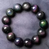 Link Bracelets Natural Rainbow Obsidian Bracelet For Women Fashion Summer Dopamine Charm Jewelry Accessories 1PCS 8/10/12/14/16MM