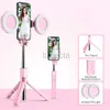 Selfie-Einbeinstative, 4-in-1, kabellos, Bluetooth-kompatibel, Selfie-Stick, LED-Ringlicht, ausziehbares Hand-Einbeinstativ, Live-Stativ für iPhone 14 13 Android 24329