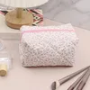 Storage Bags Flower Pattern Pouch Multi-purpose Bag Print Cosmetic Set With Zipper Closure For Travel Makeup