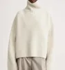 24-Toteme Loose Fit Turtleneck Knit Top Women's Sweaters