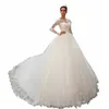 Ashley Carol Carol Elegant Wedding Dres for Women 2024 재킷 2 in 1 Appliques Lace Up Princ 웨딩 가운 멍청이 De Novia 58o5#