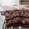 Tischdecke Blumen und Vögel Pflanzen Tischdecken Amerikanische Orange Rot Baumwolle Leinen Tischdecke Rechteckige Lien Home Küche Dekoration