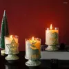 Ljushållare 67Je Vintage Distressed Reindeer Tealight Holder Set for Christmas Table Decor