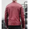 Herren-Leder-Kunstleder, Markenkleidung, Herren-Slim-Fit-Jacke, modische einfarbige Motorrad-Winterjacken, Chaqueta Hombre, winddichter schwarzer Ledermantel 240330