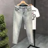 Jeans denim da uomo slim fit vintage di lusso Fi Designer Jeans casual coreani primaverili e autunnali elasticizzati Jeans maschili Q0oO #