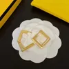 Oorbellen ontwerper voor vrouwen gouden hoepel S925 holle stud met originele geschenkdoos voor party nachtclubs hiphop dating