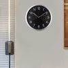 Horloges murales Horloge silencieuse en métal moderne Montre silencieuse avec hygromètre