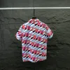 Camicia sportiva casual da uomo Camicia con stampa geometrica a maniche corte Pantaloncini da spiaggia da uomo Camicia moda M-3XL #041