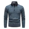high Quality Men Winter Thicker Warm Stand-up Collar Cardigans Sweaters Men Pullover Sweaters Slim FIit Casual Turtlenecks 3XL K7ex#