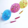 Vaisselle jetable 50 pièces papier Cocktail Parasols Mini parapluies boissons pics bâtonnets de gâteau mariage fête d'anniversaire décor boisson Bar fournitures