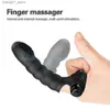 Other Massage Items Dildo vibrator finger sleeve G-spot massage clitoral stimulator female sex toy Q240329