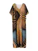 2024 Verano Bohomian Impreso Tallas grandes Kaftans de playa Dr para mujer Traje elegante Lado dividido Maxi Dres Robe Q1342 F48t #