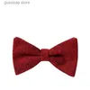 Bow Ties Plaid Bow Towię Jacquard Mens Factory Factory Bezpośrednie dostawę Shengzhou Polka Dot Mens Town Y240329