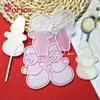 Formy do pieczenia Dorica Snowman Design Lollipop Epoksyd Mold Chocolate Silicon Form Kitchen Fondant Cake Dekorowanie Narzędzia Dekorowanie