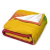البطانيات ألوان راستافاريا ترمي سرير بطانية تغطي أنيمي منقوش رقيق
