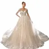 Этель РОЛИН Роскошное бальное платье Свадебные платья Изысканное сверкающее свадебное платье с вышивкой бисером Princ Vestidos De Novia F6PV #