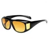 Solglasögon Små ram Square Men's Day and Night Dual Purpose Fashion Sun Glasses Men Driving Eyewear UV400