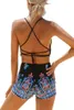 Women's Swimwear Bikini Halter Neck Print High Waist Two-Piece Swimsuit Women Bandage Swimming Bathing Suit Bohemian Beach