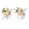 Hochzeitsmänner aus Butthole Rose Brosche Braut Hochzeitsgelenk Corsage Armband Bräutigam Ceremy Fr Party Meeting Dekor x3bd#