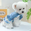 Ropa para perros mascota princesa vestido otoño primavera dulce falda pequeña moda diseñador ropa gato arnés cachorro camisa chihuahua pomeranian