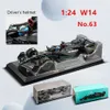 BBURAGO 1:24 Mercedes-AMG F1 Team W14 2023 Duża edycja specjalna #44 i #63 Model samochodu aluminiowego Formula Racing Diecast Toy