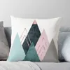 Kudde Abstract Minimalist Mountain - Pink Teal and Blue Throw Sofa Cover