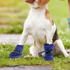 Dog Apparel 3 Sets Water Proof Pet Boots Snow Resistant Puppy Shoes Nylon Cloth Anti-slip Rain