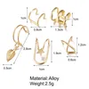 イヤーカフアメリカンニューファッションレディースシンプルなイヤリングパーソナリングMticolor Gold sier Leaf Dangle Charch Jewelry for Drop Delivery Dhtzm