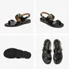 Sıradan Ayakkabı Beautoday Gladyatör Sandalet 2024 Kadınlar Orijinal İnek Deri Vintage Toka Strap Toe Toe Yaz Platformu Ladies Flats 32426