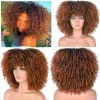 Афро извращенные парики париков Сисси с африканскими природными синтетическими омбр -бесцветны