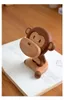 Hooks Creative Gift Monkey BUNANA Universal Portable Solid Wood Cell Phone Racks Desk Stand Holder For Mobile Home Accessories