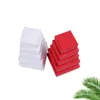 Portagioie in carta 5cmx5cm Bianco Rosso Confezione regalo per gioielli Espositore per anello Orecchini pendenti Regalo di Natale 24 pezzi lotto 240315