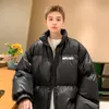 Kapments Winter Harajuku parkas puffer płaszcz wiatrówki koreański fis swobodny krótki parkas mens duży czarny płaszcz bąbelkowy y1et#