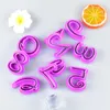 Baking Moulds 36 Pcs/Set Purple Alphabet Number Capital Letter Cake Cutter Cookie Mold Fondant Decoration Tools