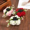 Hair Clips Wedding Red Hair Claw Women Festival Valentines Day Hairpin Crab Fashion Flowers Ponytail Hair Clip Hair Accessories Gifts Y240329