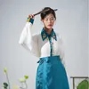Ny häst ansikte kjol kinesisk ming dynasti hanfu förbättrad utgåva för arbete bärbar stiluppsättning