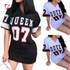 Футболка Dr Women Short Dr Hip Hop Queen с принтом Lg Футболка Свободная футболка с v-образным вырезом Сексуальная мини-докторская одежда Camiseta Vestidos Z5X0 #