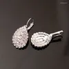 Boucles d'oreilles longues à la mode, bijoux de mariage pour mariées, robe en strass, pates chauves, pierre naturelle, boucles d'oreilles pour femmes