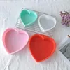 Pişirme Kalıpları Kalp Şekiş Kek Küfü Kalp Şekleli Silikon Kalıplar Ev yapımı Tatlılar için 3 Yapışmaz Aletler Seti Çikolatalı Mousse DIY