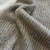 여성 스웨터 가을과 겨울 부드러운 왁스 느낌면 린넨 혼합 버튼 v- 넥 슬림 긴 슬림 니트 스웨터