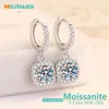 Dangle Oorbellen MILIYALIER 1ct D Kleur GRA Gecertificeerd VVS1 Moissanite Druppel Oorbel Voor Vrouwen 925 Sterling Zilver Bruiloft Verloving Fijn